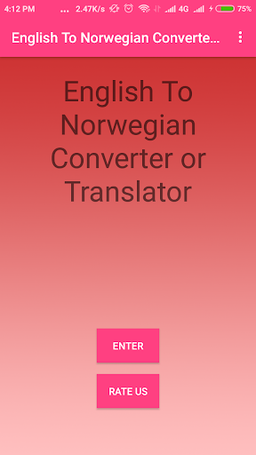 Android application English To Norwegian Converter screenshort
