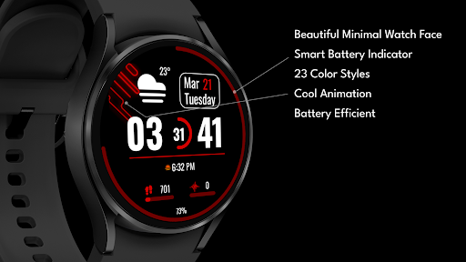 Screenshot of Minimalist Marvel Watch Face