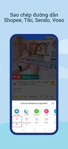 Android application Tải Ảnh Shopee Tiki Sendo Voso screenshort