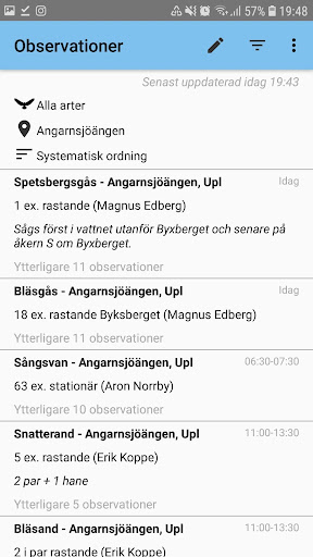 Android application Seglaren screenshort