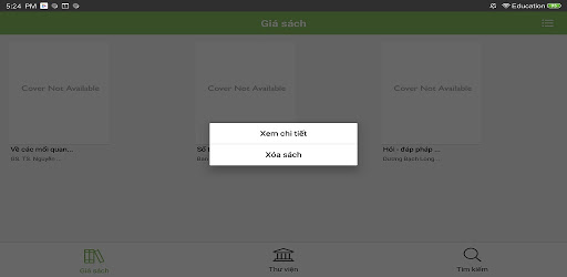 Android application TVĐT sách xã, phường, thị trấn screenshort