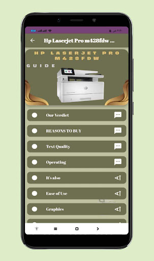 Android application Hp Laserjet Pro m428fdw Guide screenshort
