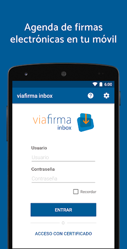 Android application Viafirma Inbox screenshort