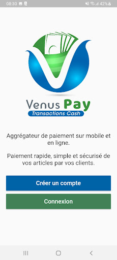 Android application Venus Pay screenshort