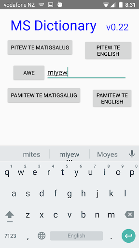 Matigsalug Dictionary Screen 3