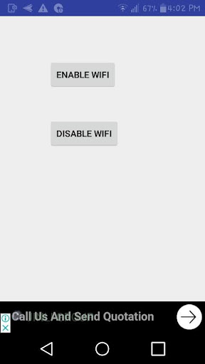 Android application WiFi Controller screenshort