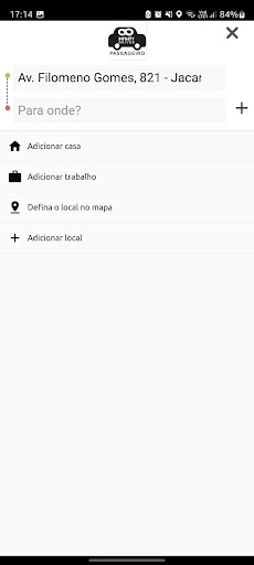 INFINITY DRIVER - Passageiro