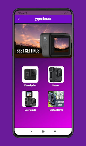 Android application gopro hero 8 guide screenshort