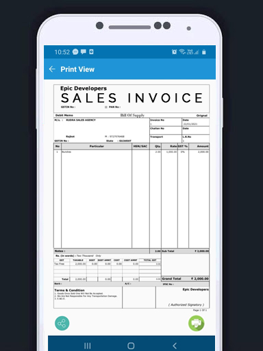 Android application eCountBook - GST Invoicing and screenshort
