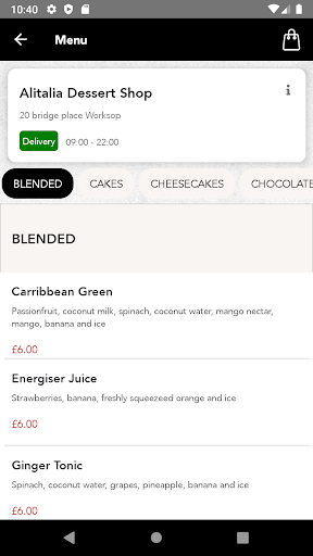 Alitalia Dessert Shop Screen 2