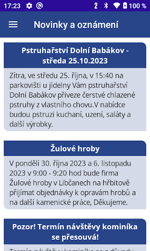 Android application Moje Libčany screenshort