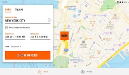 screenshot of SIXT rent. share. ride. plus.