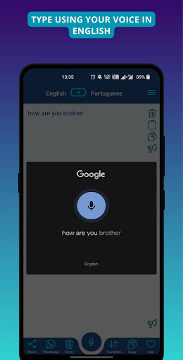 Portuguese English translator Screen 3
