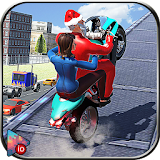 Santa Bike Rider: Tricky Traffic Stunts icon
