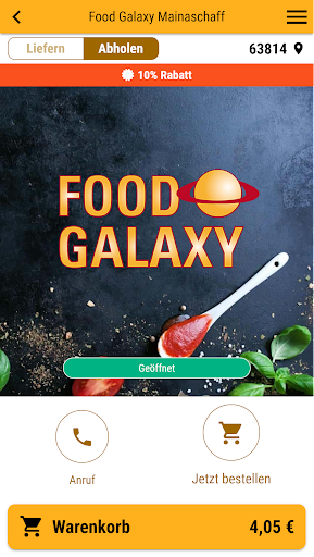 Android application Food Galaxy Mainaschaff screenshort