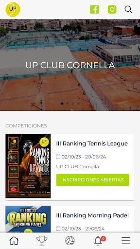 Android application UP Clubs screenshort