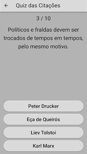 Quiz das Citações Screen 2