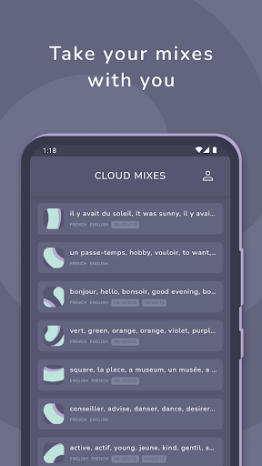 Android application langmixer screenshort