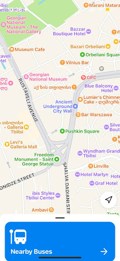 Android application Tbilisi Go screenshort