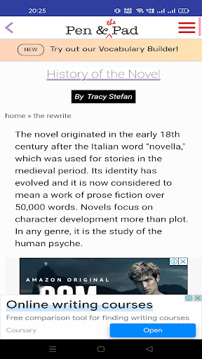 Android application All About Novels screenshort