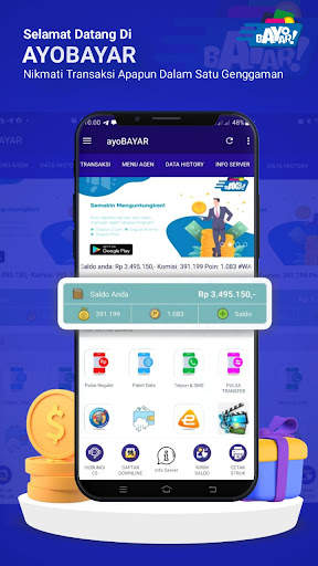 Android application ayo BAYAR agen PULSA PPOB IND screenshort