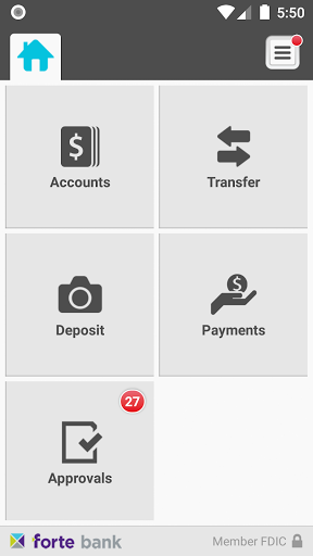 Forte Bank Biz Mobile Banking Screen 3