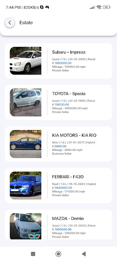 Kawawa Motors Screen 3