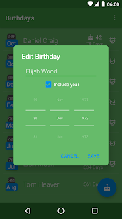 Birthday Reminder Screenshot