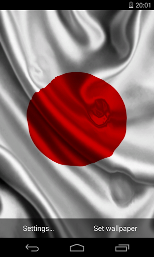 Android application Flag of Japan Live Wallpaper screenshort