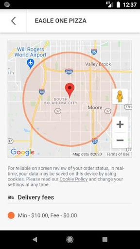 Screenshot of Eagle One Pizza