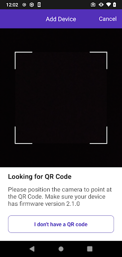 AurAir QR Wifi Screen 2