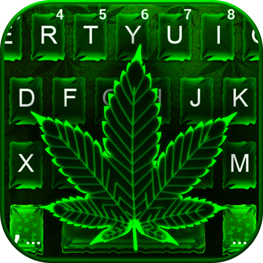 Neon Green Weed のテーマキーボード Windowsでダウンロード