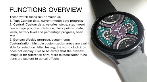 Stacked Purple Green Wear OS Screenshot 3 - AppWisp.com