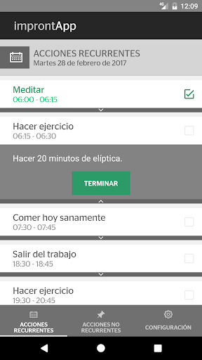 Android application ImprontApp screenshort