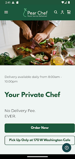 Android application Pear Chef screenshort