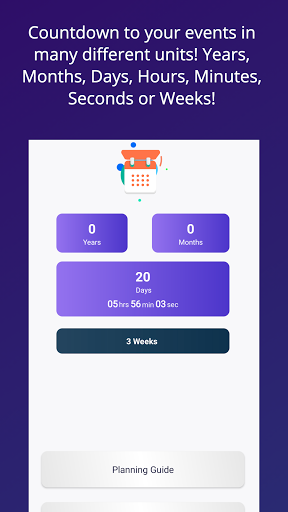 Retirement Countdown app Screen 2