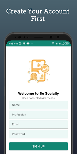 Android application Be Socially screenshort
