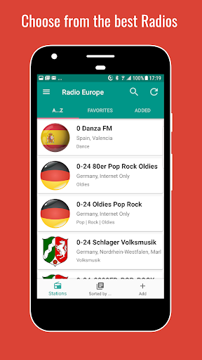 Android application Over 17.000 European Radios screenshort