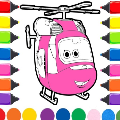 Super - Wings Coloring Cartoon