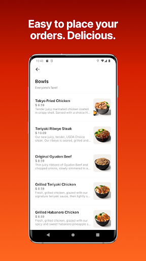 Android application Yoshinoya Rewards App screenshort
