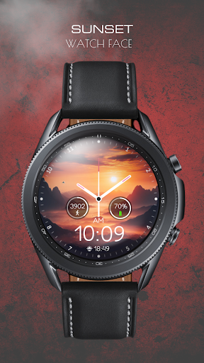 Android application 5W010 Sunset Analog Digital screenshort