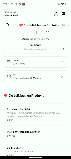 Pizza Lui und Indischer Food Screen 3