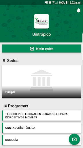 Android application Unitrópico screenshort