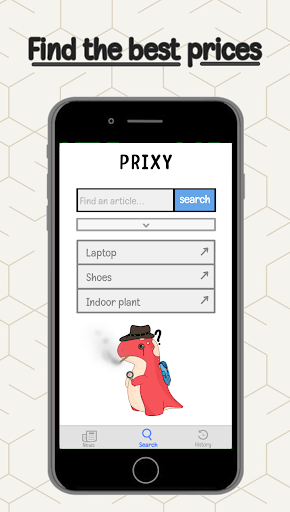 Android application Prixy - Lowest Price Locator screenshort