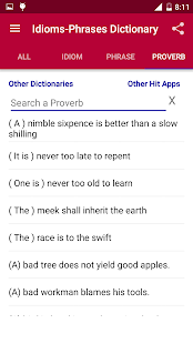 Offline Idioms & Phrases Dicti Screenshot