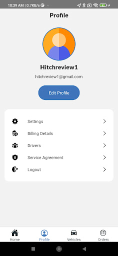 Hitch Towing Customer Screen 2