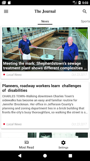 Android application Journal News screenshort