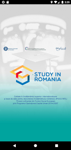 Android application Study In Romania screenshort