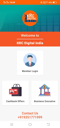 Android application KRC Digital India screenshort