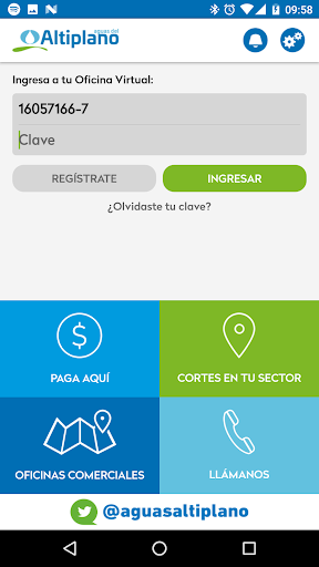 Android application Aguas del Altiplano screenshort
